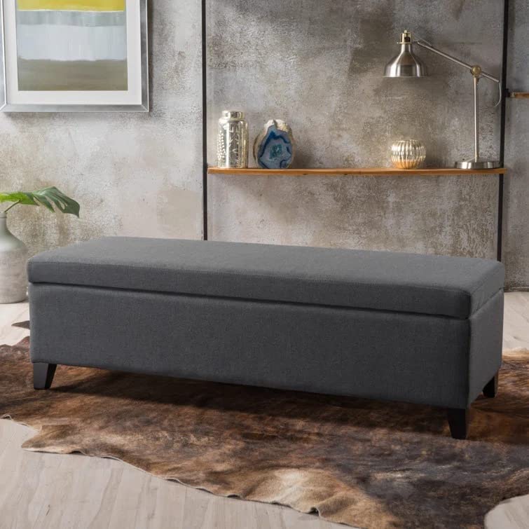 Sydney 2 Seater Fabric Storage Ottoman Bench Sette Pouffe Puffy for Foot Rest - Torque India